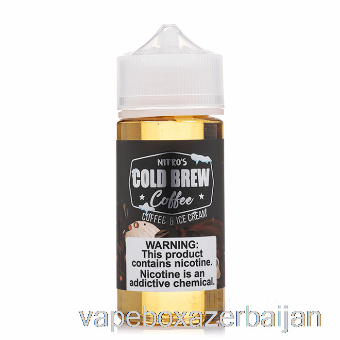 E-Juice Vape Coffee and Ice Cream - Nitros Cold Brew - 100mL 0mg